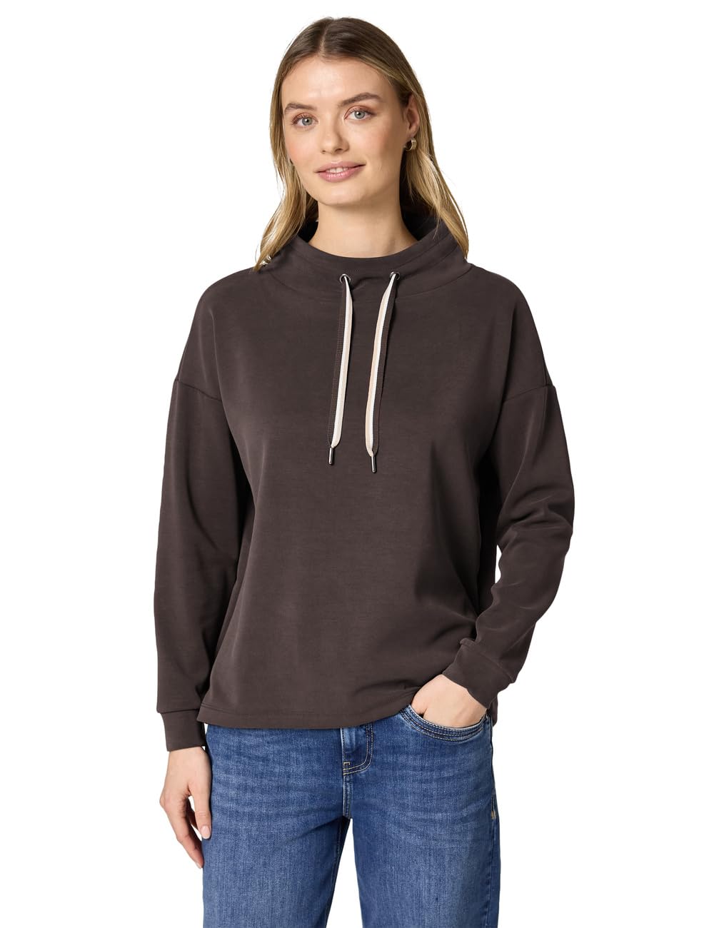 Damen Silk-Look Shirt in Unifarbe