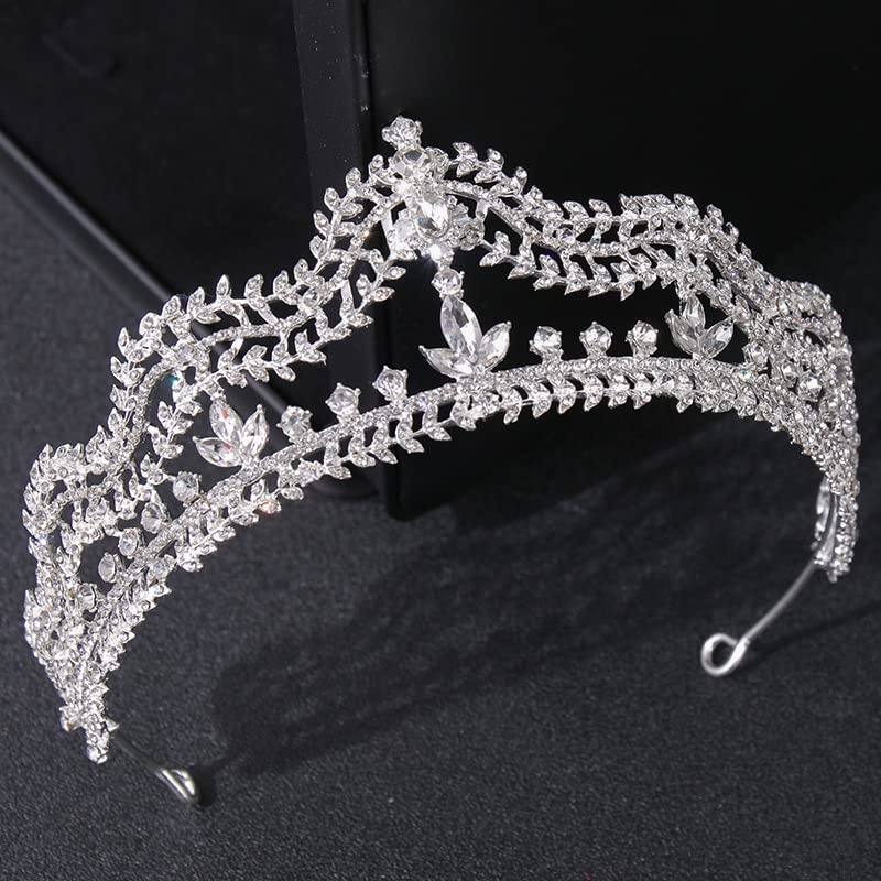 XFSRG Diadem Krone Damen Mit Strasssteinen | Funkelnde Tiara Für Hochzeiten & Partys