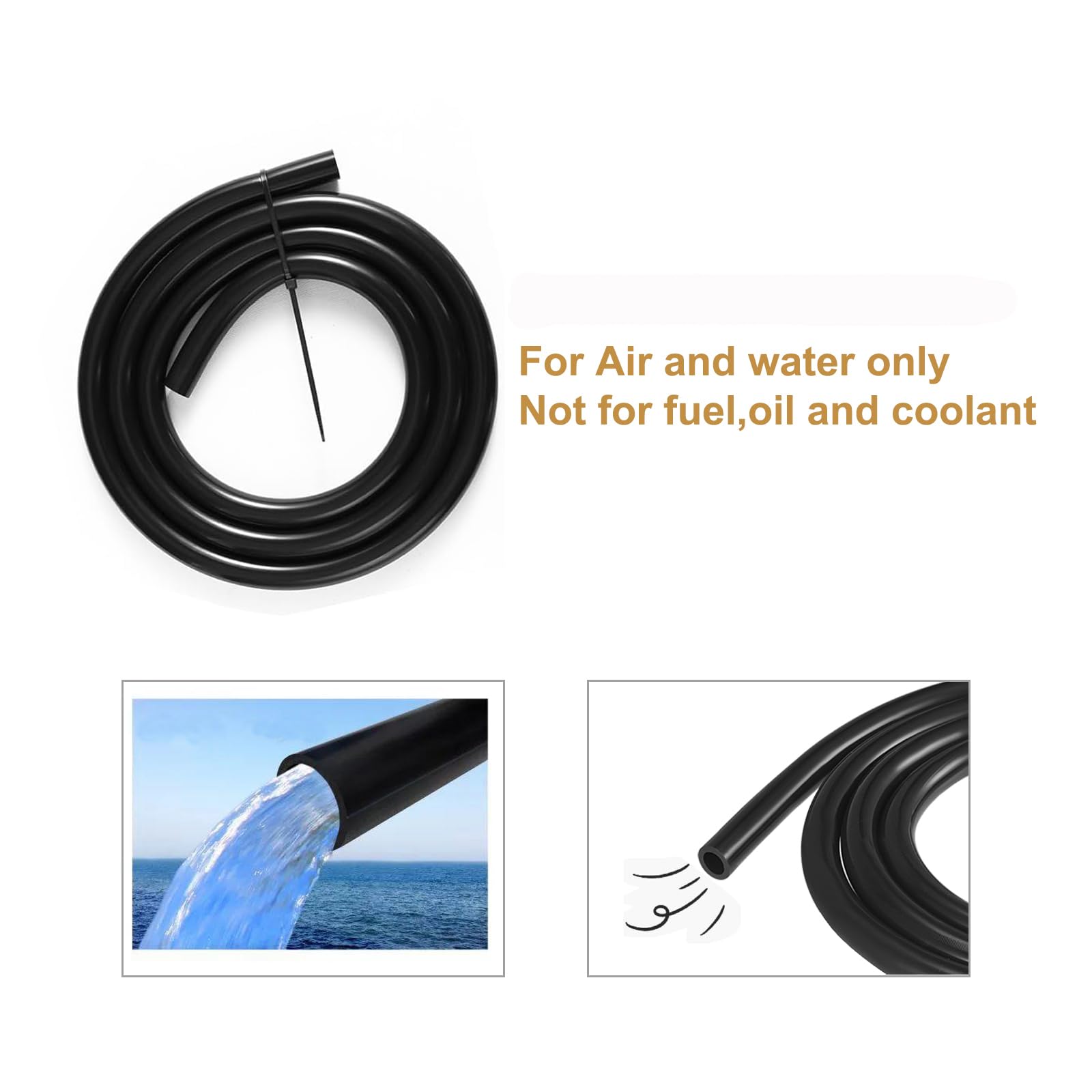 Manguera de Vacío de Silicona 3mm Diámetro Interior, 2M,130PSI, Kit de Manguera de Vacío para Motor Automotriz, Aire y Agua