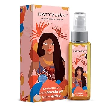 Natyv Soul Enriched Marula Hair Oil |Damage Protection | Softer Shinier Hai | From Africa (100 ml)