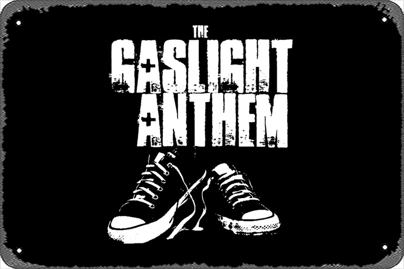 Zuhhgii Retro Tin Sign The Gaslight Anthem Vintage Funny Novelty Metal Signs Man Cave Humorous Signs Movies Music Bar Art Poster Retro Print Wall Decor Garage Gifts 12x8 Inches