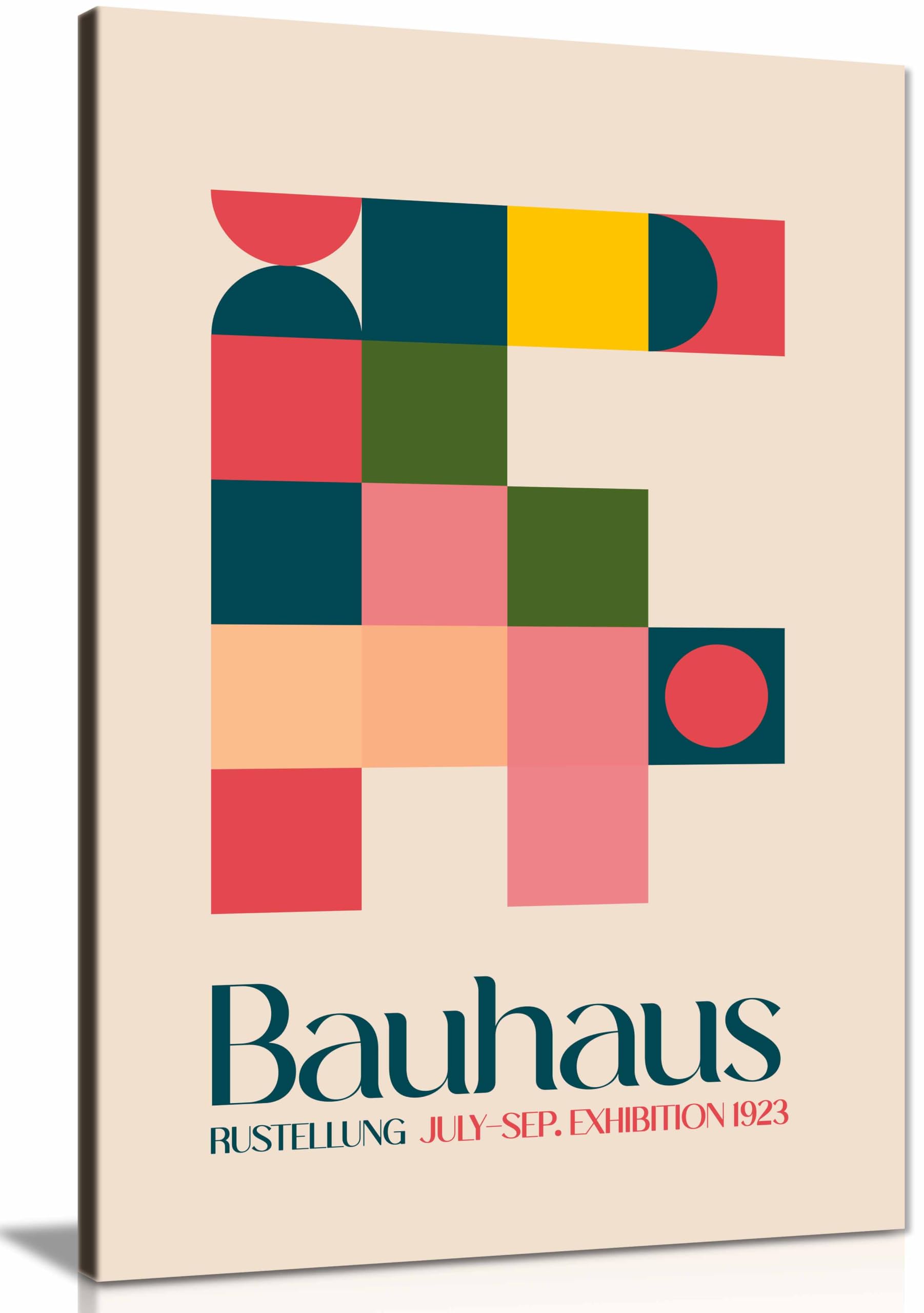 Panther Print Framed Canvas Bauhaus Kutular Print, Pictures For Home Walls, Bedroom, Living Room & Bathroom Decor 76X51cm (30X20in)