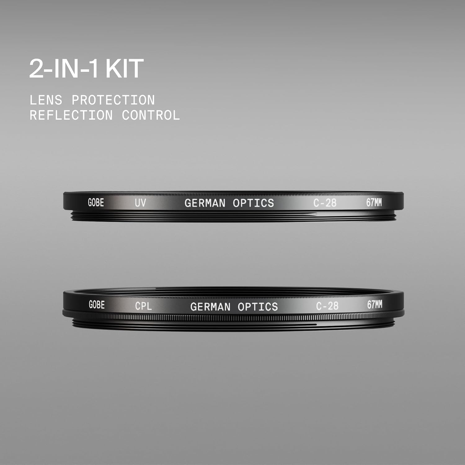 Gobe 39mm UV + Circular Polarizing (CPL) Lens Filter Kit (Pro)