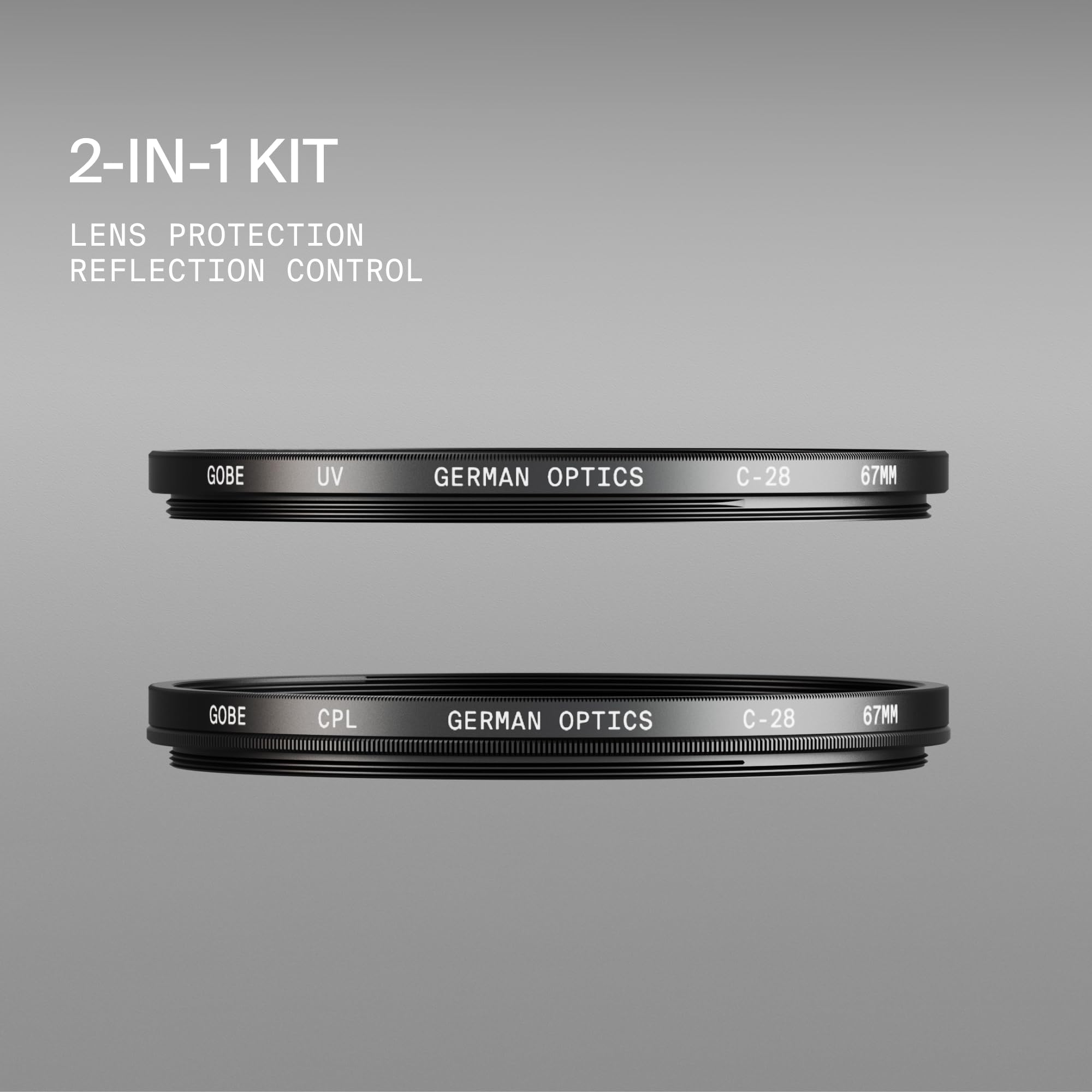 Gobe - Kit de filtres pour Objectif 40.5 mm : UV + Circulaire polarisant (CPL) (Pro)
