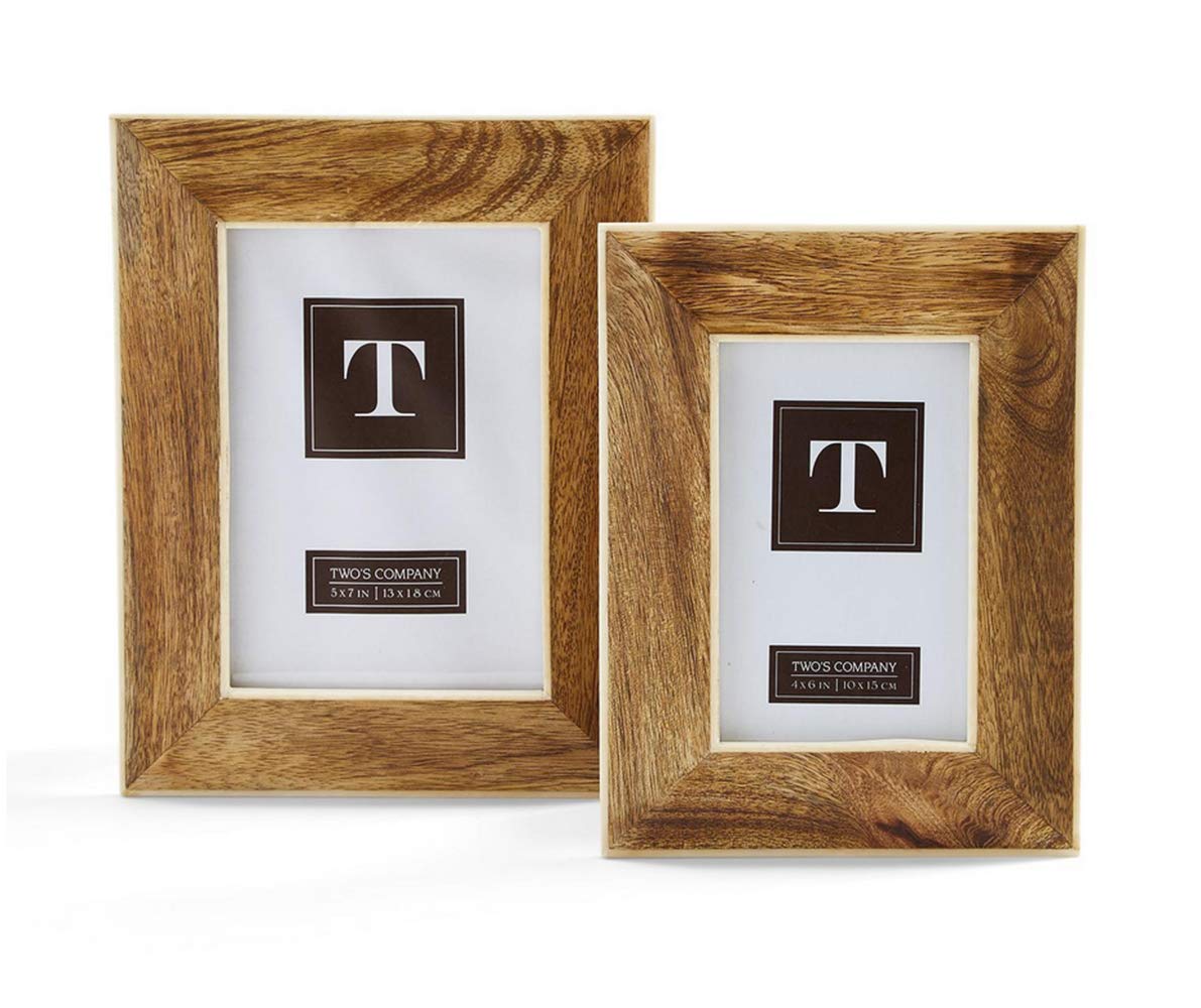 Buy Two's Company Natural View Set of 2 Wide Border Photo Frames