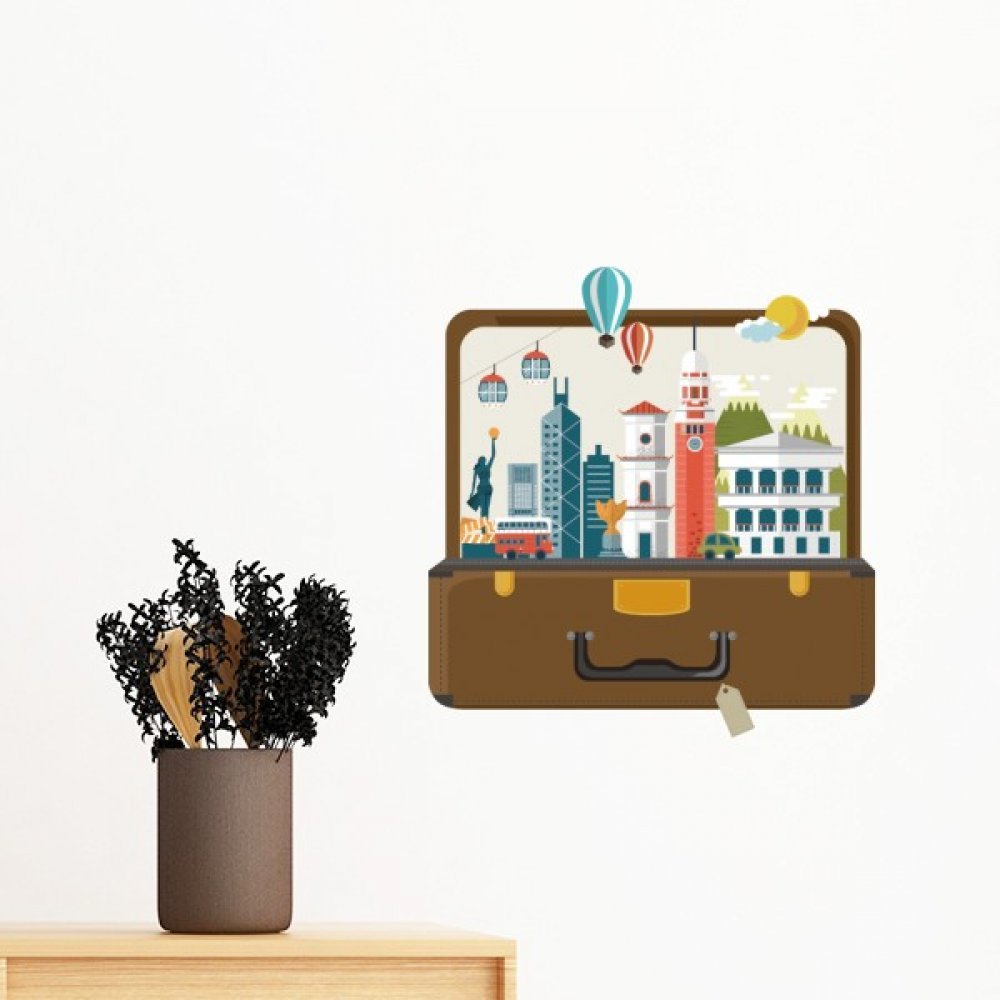 Sticker Hong Kong mural 30cm pour créer une ambiance évasion