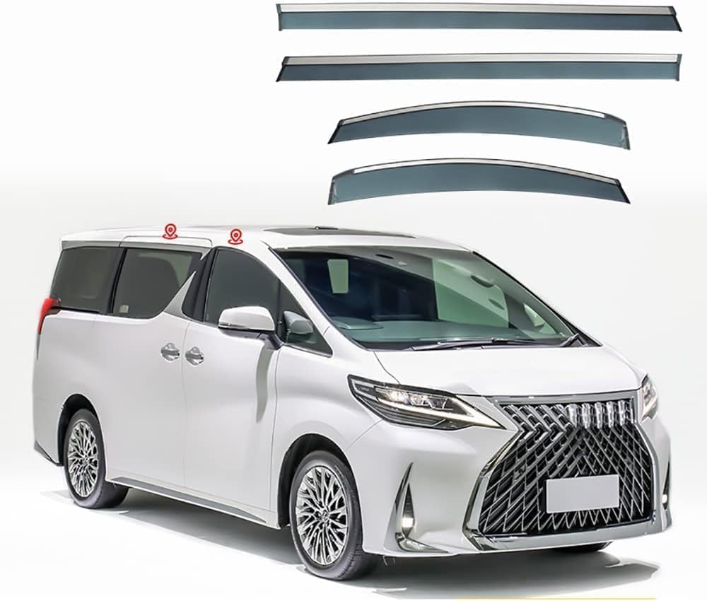 PANXUC Car Wind Deflectors for Lexus LM 2020, Side Window Wind Rain Deflector Window Visor Sun Rain Guard Smoke Guards