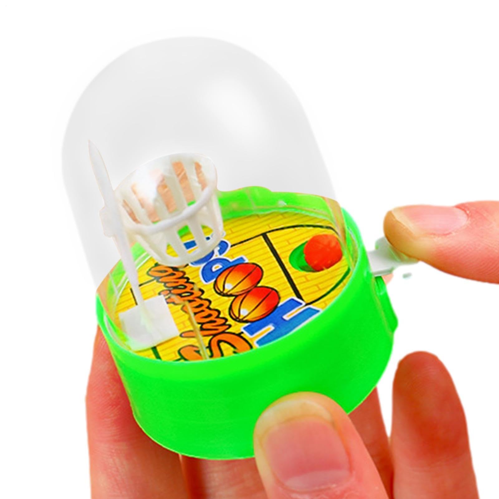 Mini Basketball Game Set, Finger Toys Basketball Machine, Handheld Arcade Games, Portable Hoop, 4.4 x 4.4 x 6cm