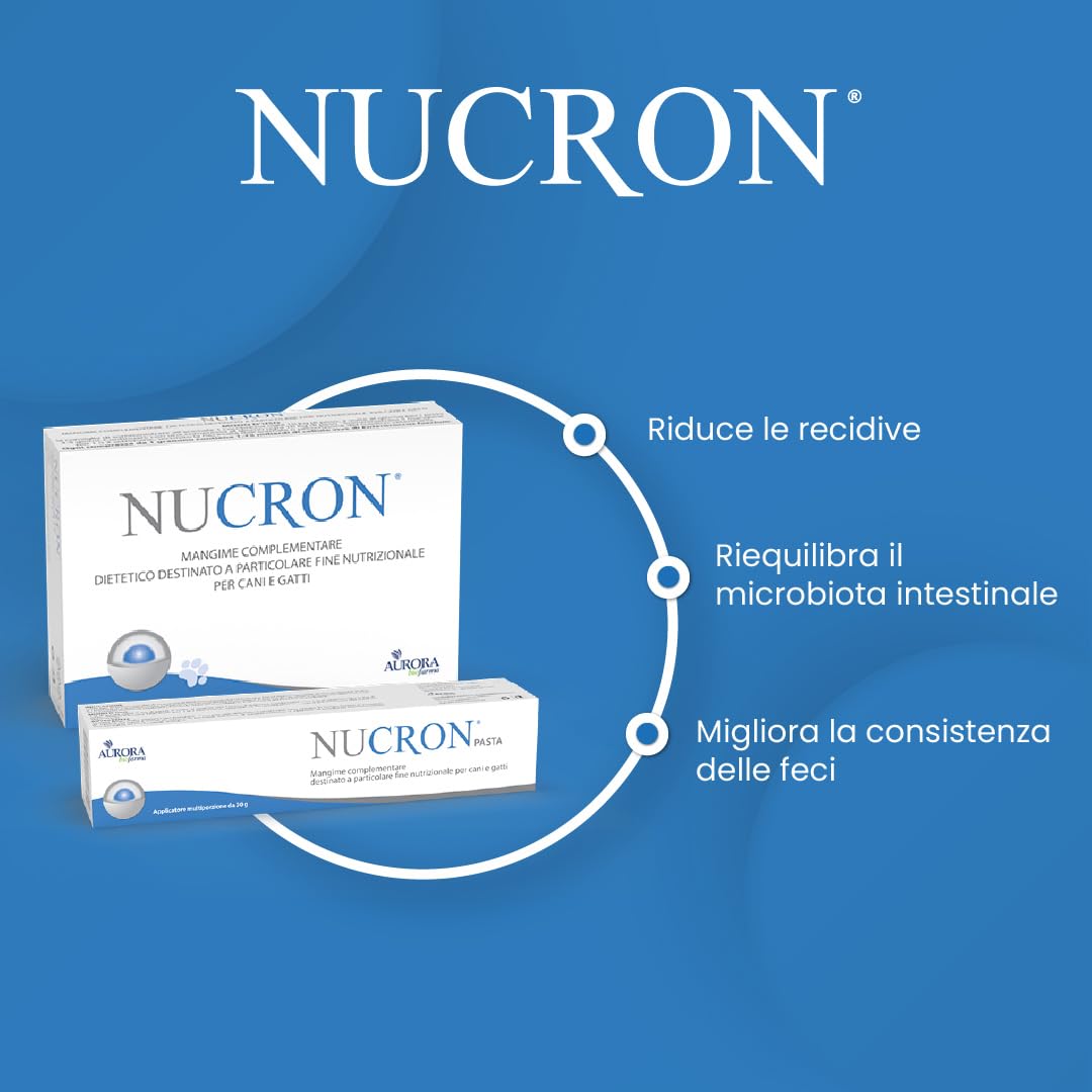 Aurora Biofarma Nucron 30 Compresse - Mangime complementare dietetico destinato a particolare fine nutrizionale per cani e gatti