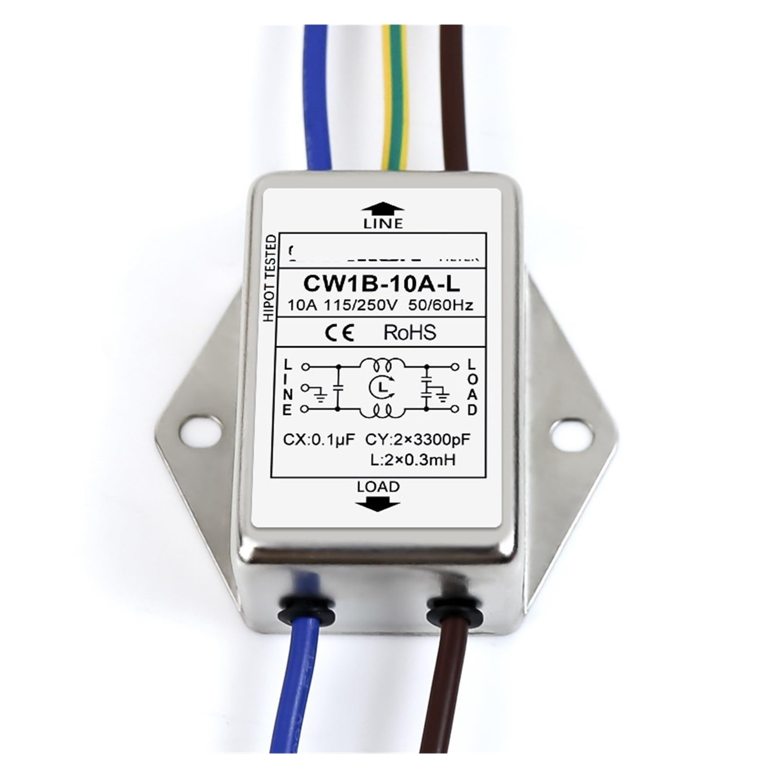 Filtre d'alimentation CW1B-10A-L filtre secteur CA monophasé 3A 6A 10A