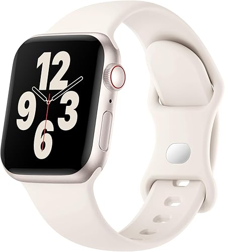 Silicone Band Compatible with Apple Watch Bands for Women 40mm 44mm 45mm 46mm 38mm 41mm 42mm 49mm Ultra Men, Sport Strap for iWatch Bands Series 10 9 8 7 6 5 4 3 SE