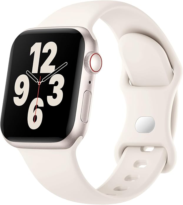 Silicone Band Compatible with Apple Watch Bands for Women 40mm 44mm 45mm 46mm 38mm 41mm 42mm 49mm Ultra Men, Sport Strap for iWatch Bands Series 10 9 8 7 6 5 4 3 SE