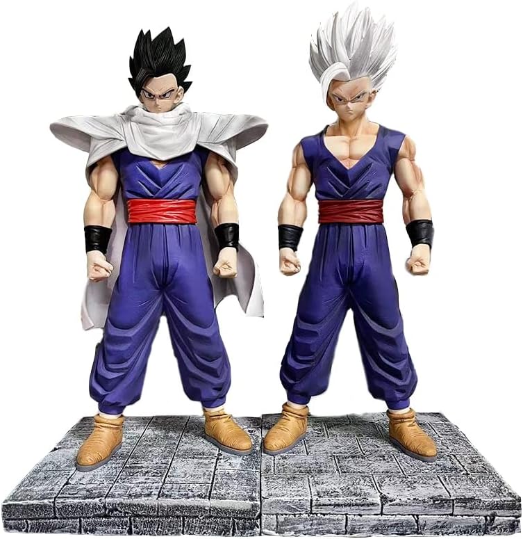 Figura de superhéroe DBZ de anime de 11.4 pulgadas, figura de acción Saiyan de pelo blanco Son Gohan, figura de acción de PVC coleccionable, modelo