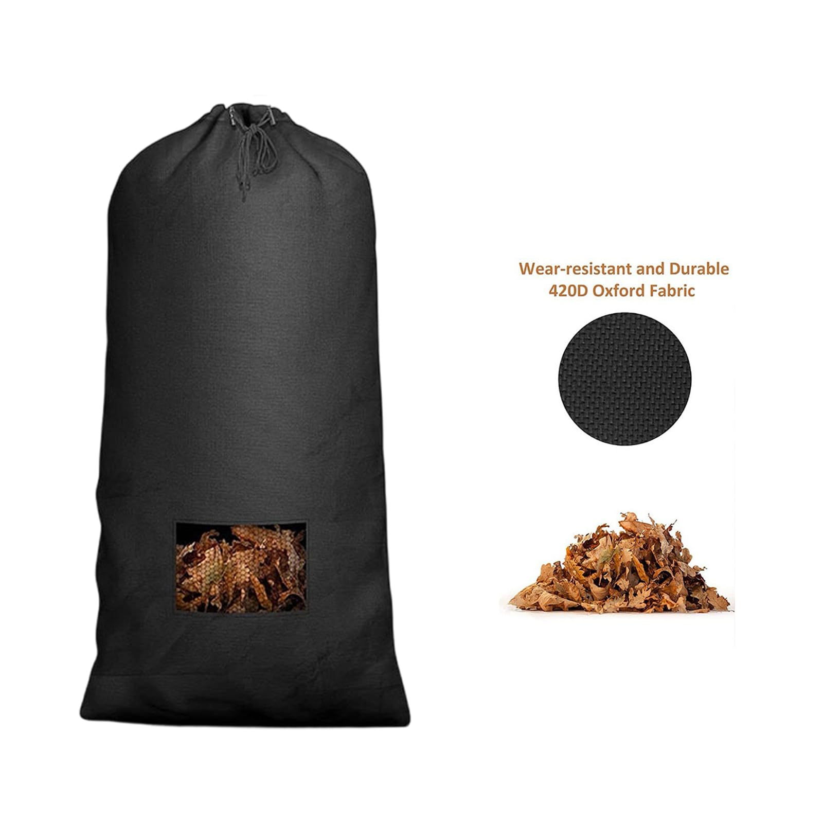 Bolsa de recogida de agujas de 79 pulgadas fabricada con tela universitaria 420D mejorada con capa impermeable de polietileno para mayor durabilidad.