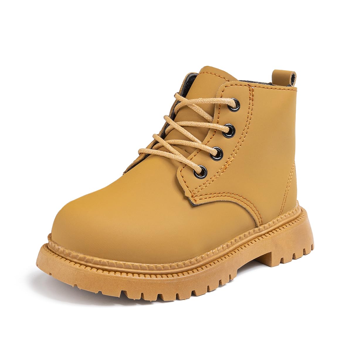 KIDSUN Toddler Boys Girls Boots Kids Work Boots Winter Snow Boots Lace Up Hiking Outdoor Boots (Toddler/little Kid)