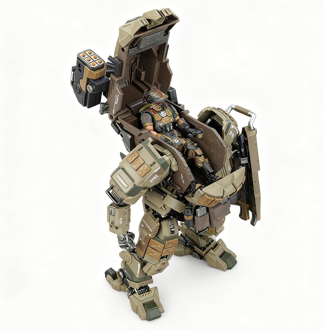 JOYTOY 1:25 Action Figure Dark Source -APOC Series Iron Vanguard Heavy Assault Mech+UNSC Sniper Ivan-Collectible Model Birthday Gift 15Age+ （Mech Requires Assembly）