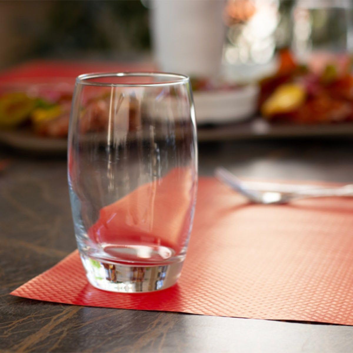 Set de mesa desechable rojo | Papel repujado repelente | 30 x 40 cm | Lote de 1000 piezas | Recomendado Restaurant - Cervecería - Cafetería