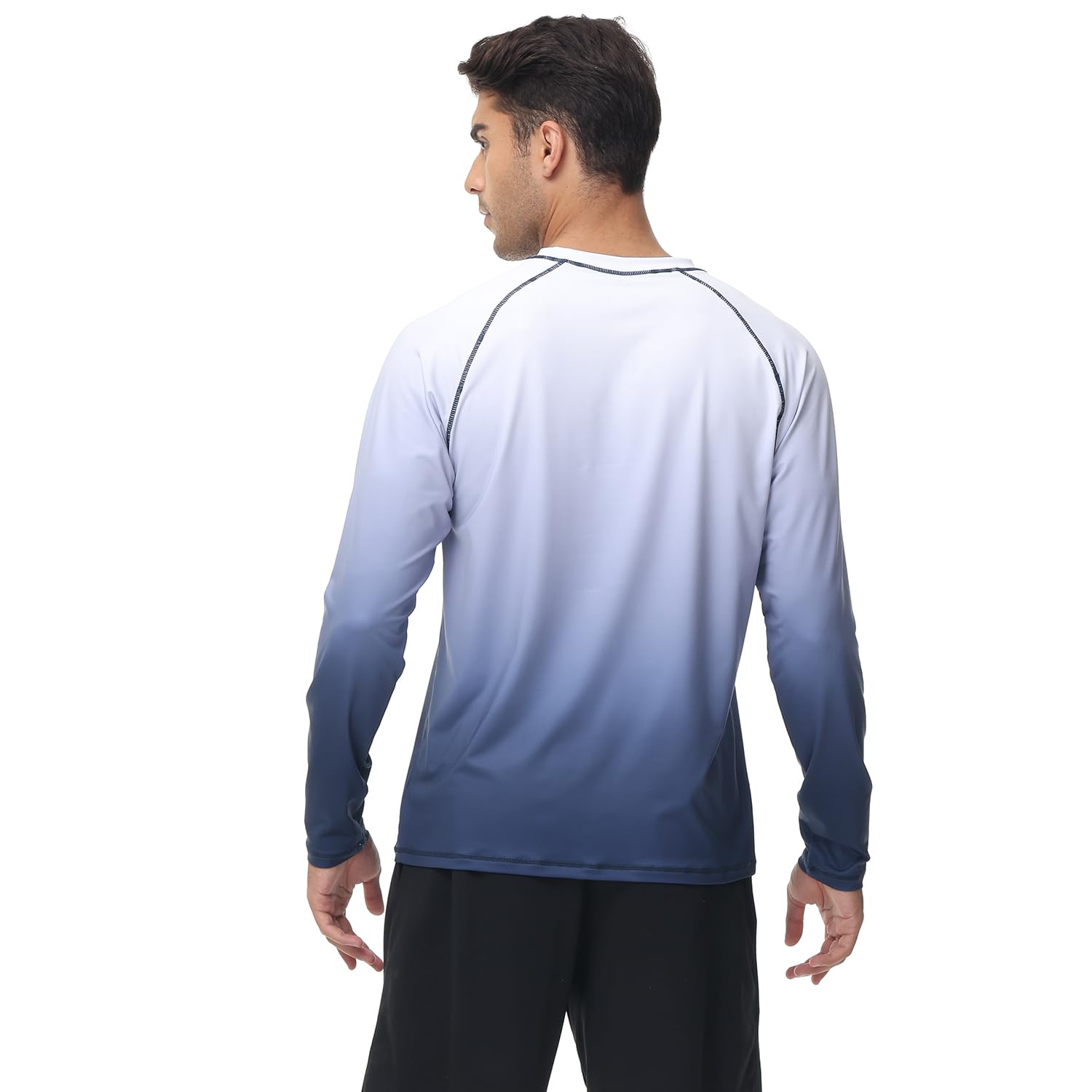 Huayuzh Rashguard T-shirt de natation à manches longues pour homme Séchage rapide Respirant Surf Pêche Randonnée