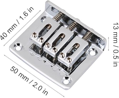 Miniatura 8 de Vbest life - Puente de guitarra eléctrica de 3 cuerdas con 4 tornillos para guitarra eléctrica