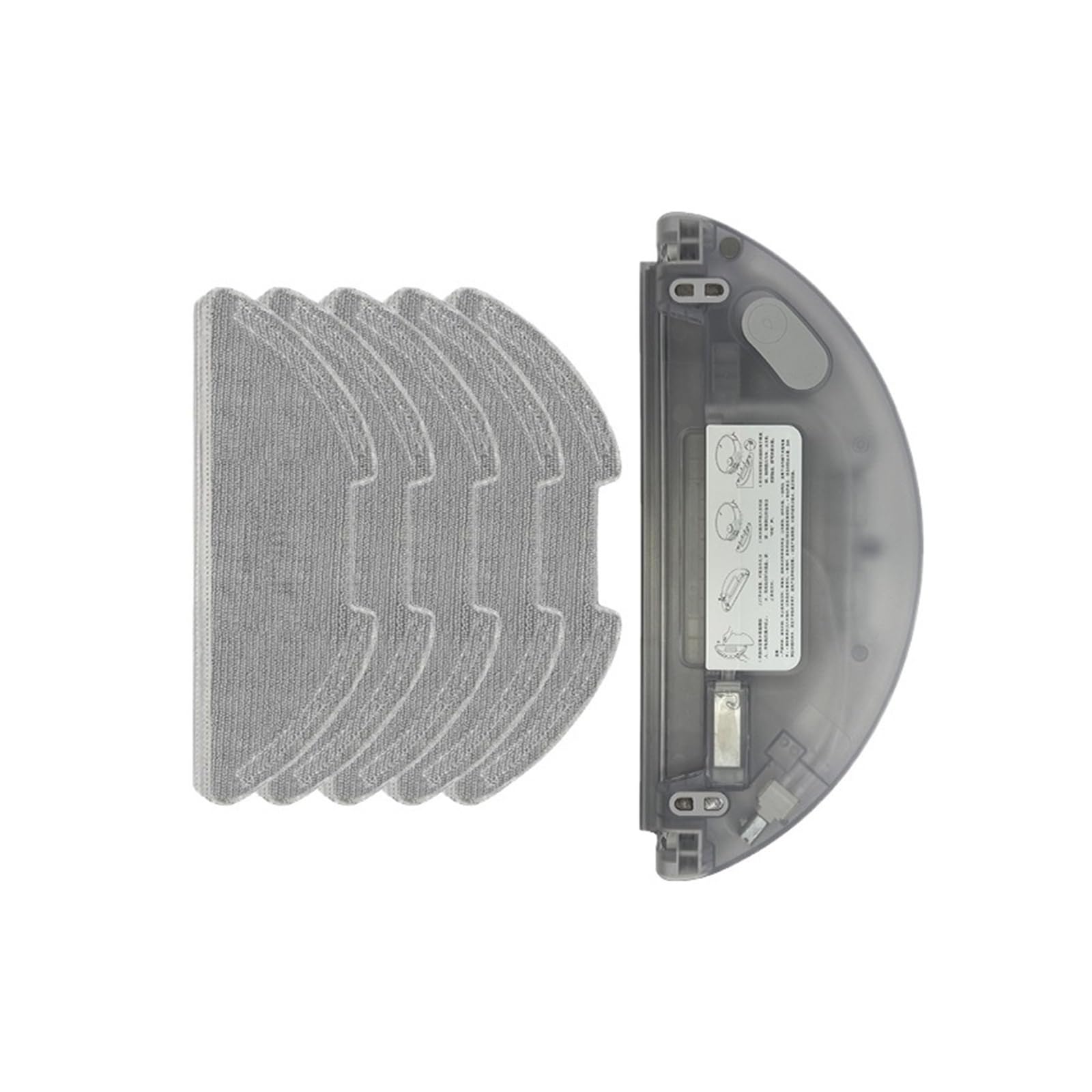 Aywnocrey 1 Water Tank 5 Mop Water Tank Mop Cloth Spare Part， Compatible For Xiaomi，Robot Vacuum-Mop 2 Lite 2 Pro Mjstl Mjst1s Mjst1shw Bhr5044eu Accessroies(1 Water Tank 5 Mop)