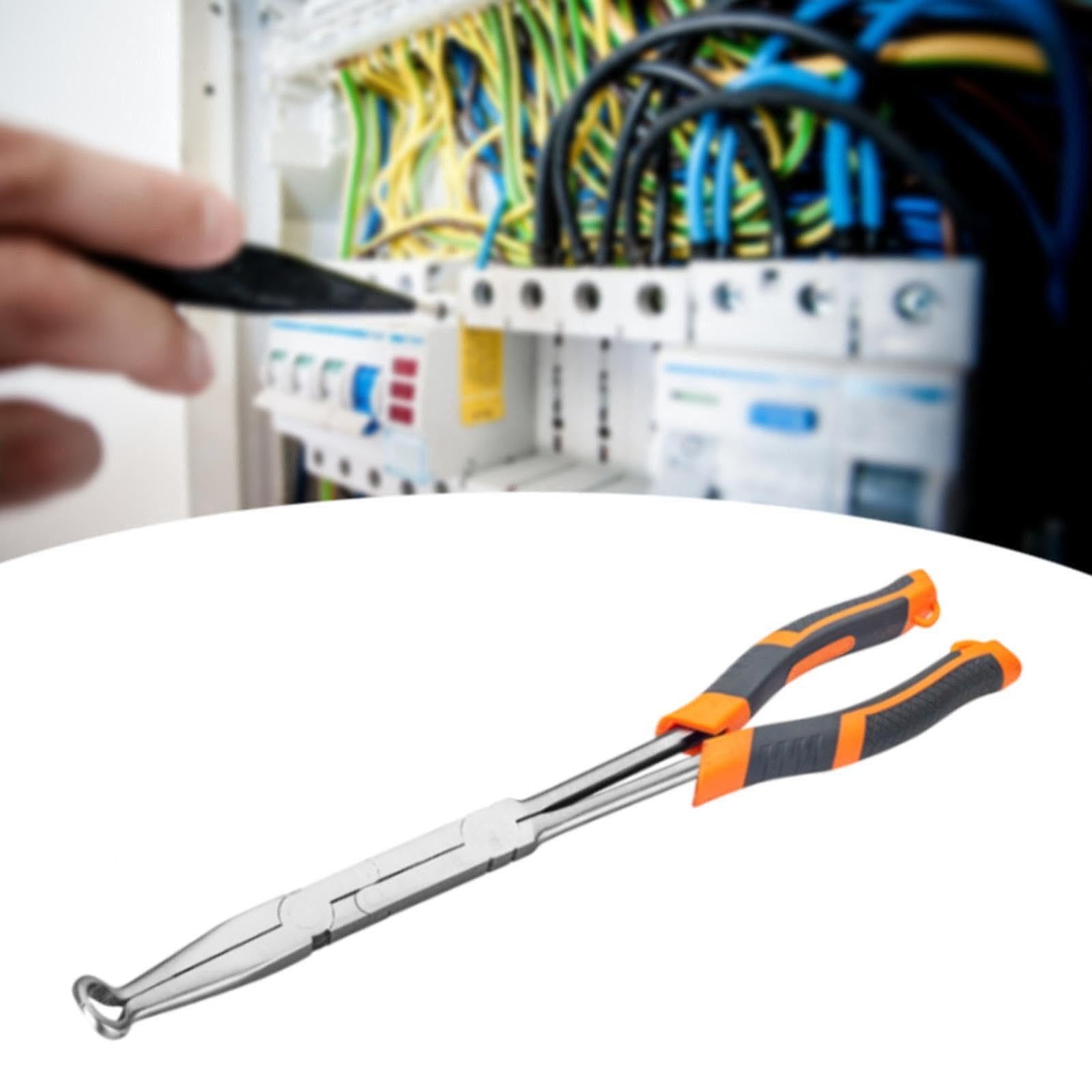 Double Joint Plier Anti Slip Long Handle Plier, for Industrial Construction, 45 Medium Round, Total Length 34cm