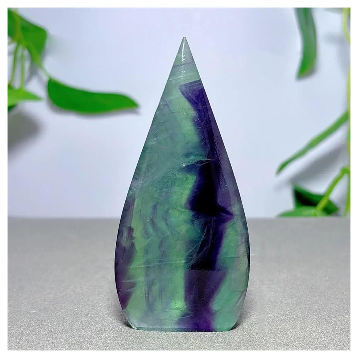 Cristal de fluorita natural de 153g para decoración del hogar de minerales de cuarzo