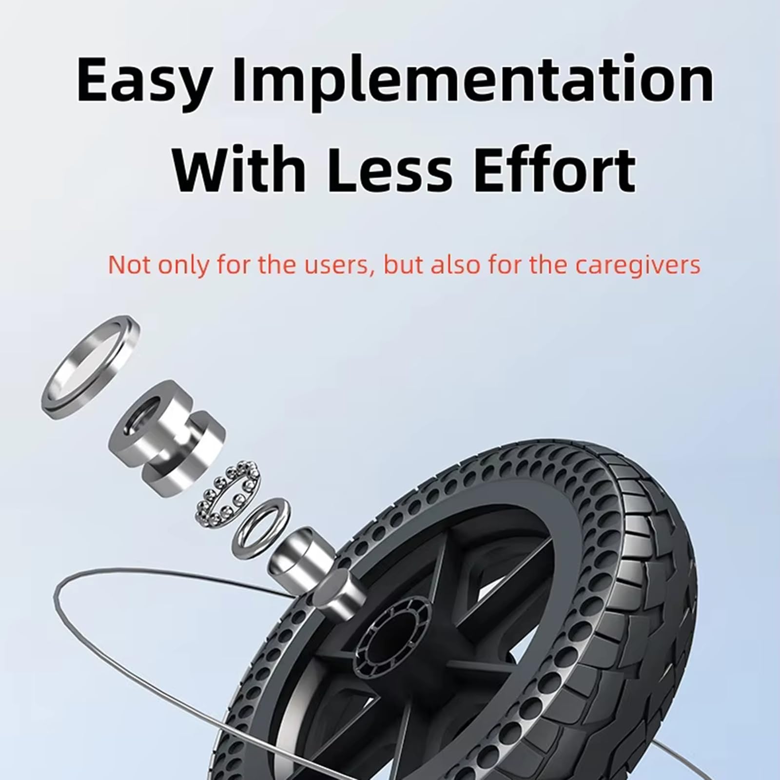 Silla De Ruedas De Transporte Todoterreno, Silla Ligera Y Plegable para Adultos Y Personas Mayores, Capacidad De 100 Kg, Portátil con Cesta De Almacenamiento, Fibra De Carbono, Color Negro