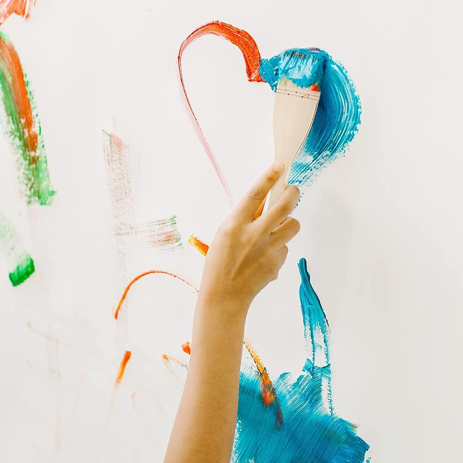 Kit De 6 Pinceaux Plats En Poils De Mouton - Manche En Bois Pour Peinture, Bricolage, Aquarelle Et Céramique