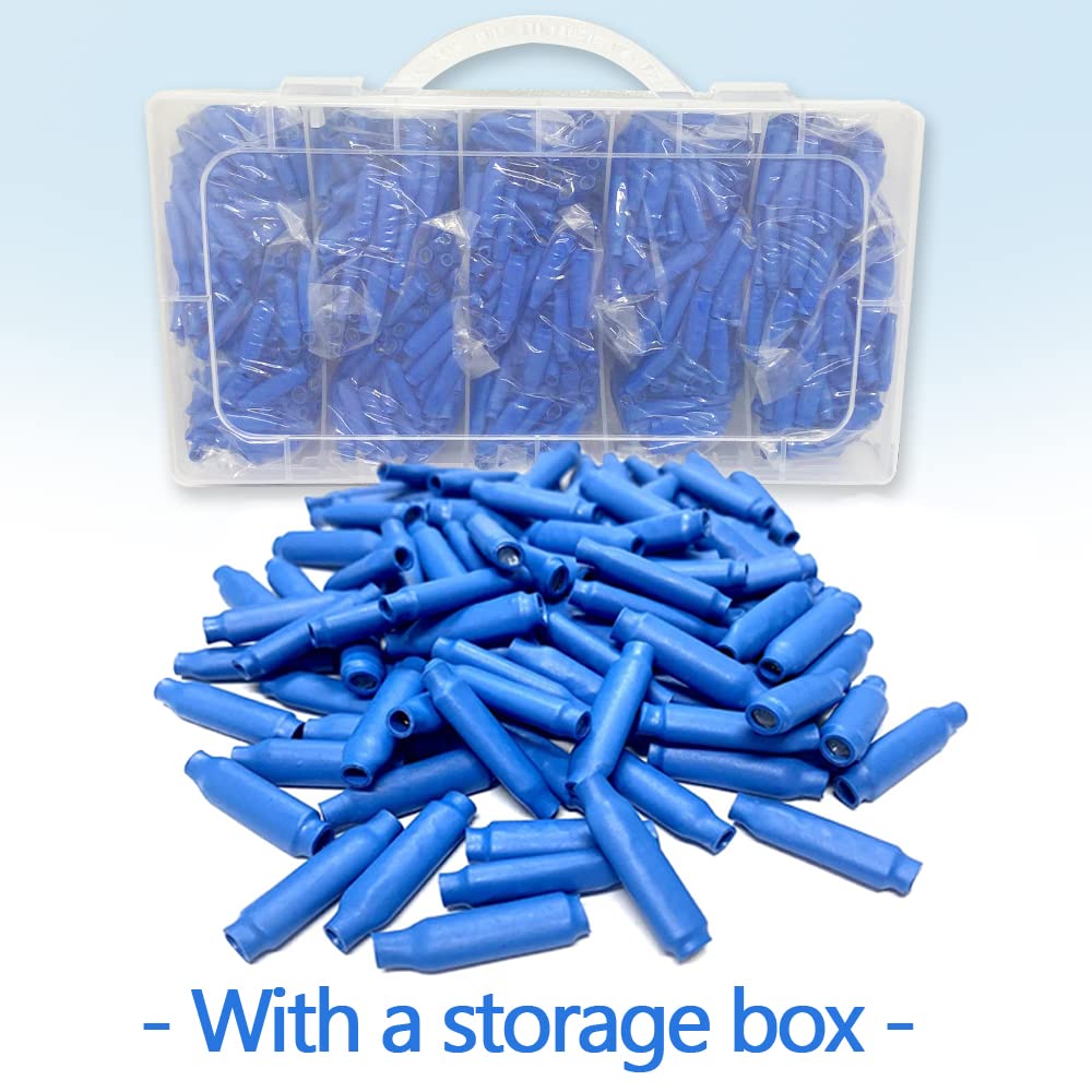 Conectores B azules rellenos de silicona húmeda, cable B, gel, alarma, cable, crimpado, tipo frijol, empalmes para bajo voltaje (1000 unidades)
