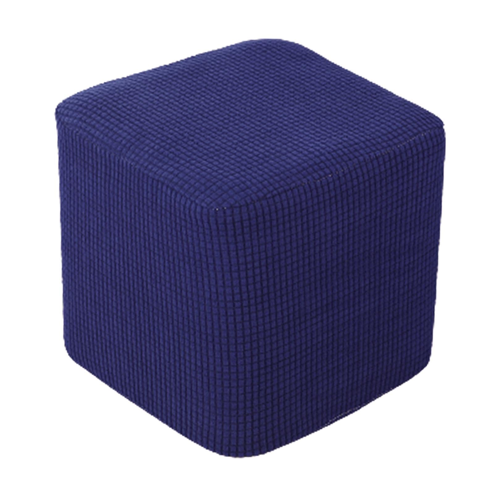 10"-13" stretch ottoman slipcover footstool footrest living room soft cover dark blue | slipcovers | home & garden | furniture