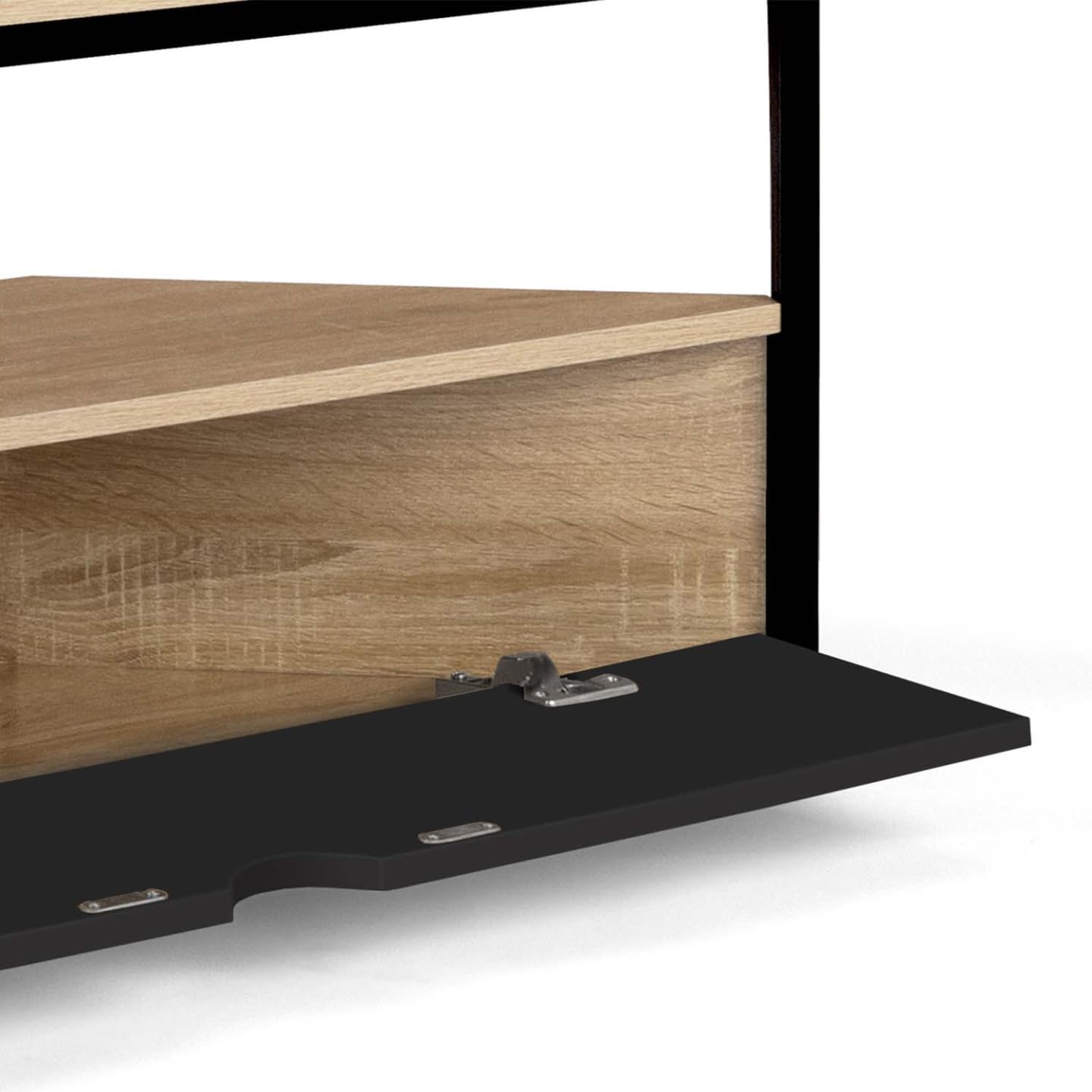 IDMarket - Mobile TV angolare BOSTON 100 cm con mobile industriale nero