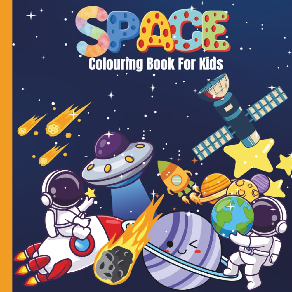 Space Theme Colouring Book For Kids and Adults |: Different Variety designs from astronauts, planets, spaceships to aliens