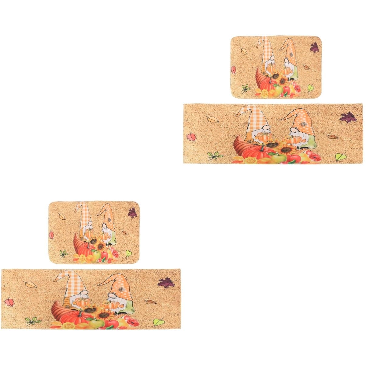 Tapis de cuisine en polyester lavable style Thanksgiving lot de 4 pièces