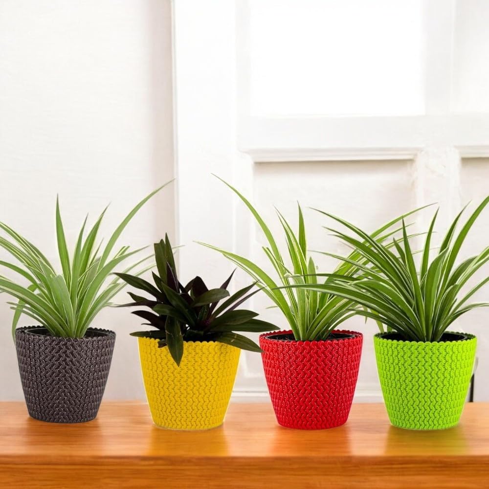 Go Hooked Tower Pots - 4 Pack, Indoor Outdoor Planters -10 Go Hooked Tower Pots - 4 Pack, Indoor Outdoor Planters -10