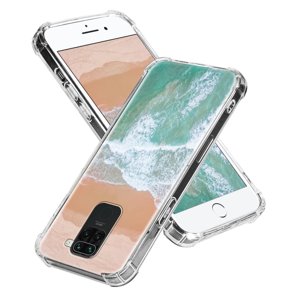 Coque My-Kase Pour Xiaomi REDMI Note 9 - Vacances Lunette Plage Silicone Noir