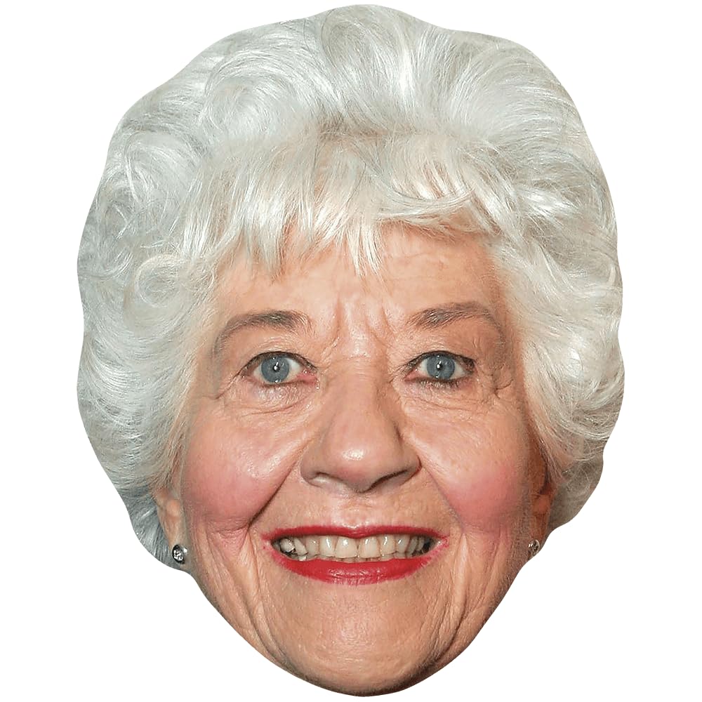 Charlotte Rae (Smile) Celebrity Mask, Flat Card Face, Fancy Dress Mask