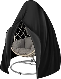 Kovshuiwe Fodera per Sedia Sospesa,Copertura della Sedia Dondolo,Anti-Polvere per Sedia da Altalena,Fodera per Sedia a Dondolo da Esterno in Tessuto Oxford 420D Impermeabile(105x95x200/115 cm)