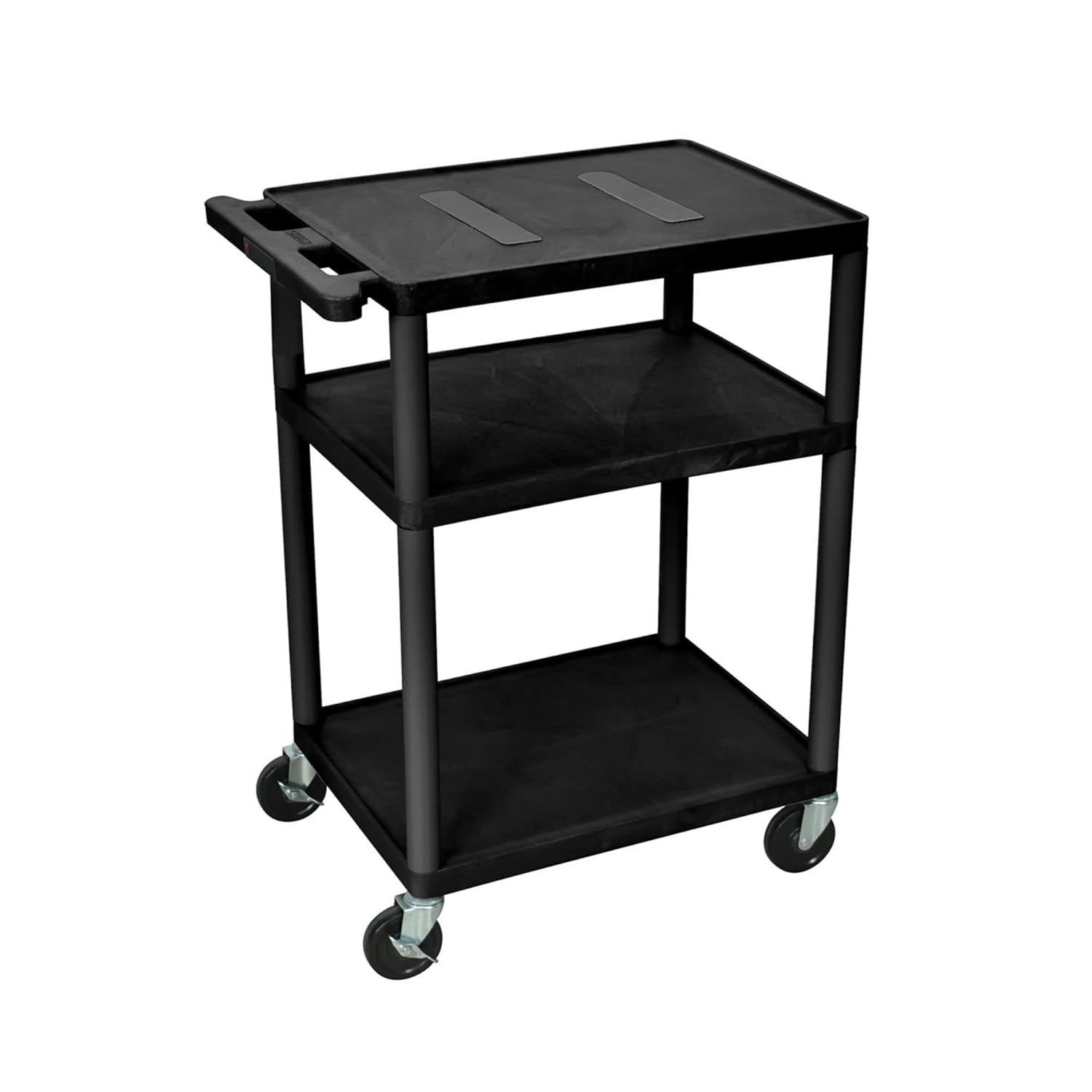 LUXOR LE34-B 34"H AV Cart - Three Shelves