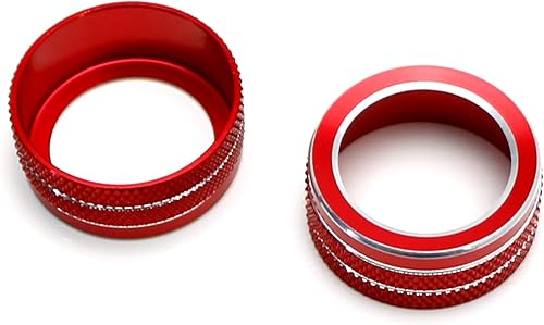 Miniatura 9 de iJDMTOY 2 fundas deportivas de aluminio anodizado rojo para interruptor de control climático de CA, compatibles con Toyota 2019 en adelante, Corolla