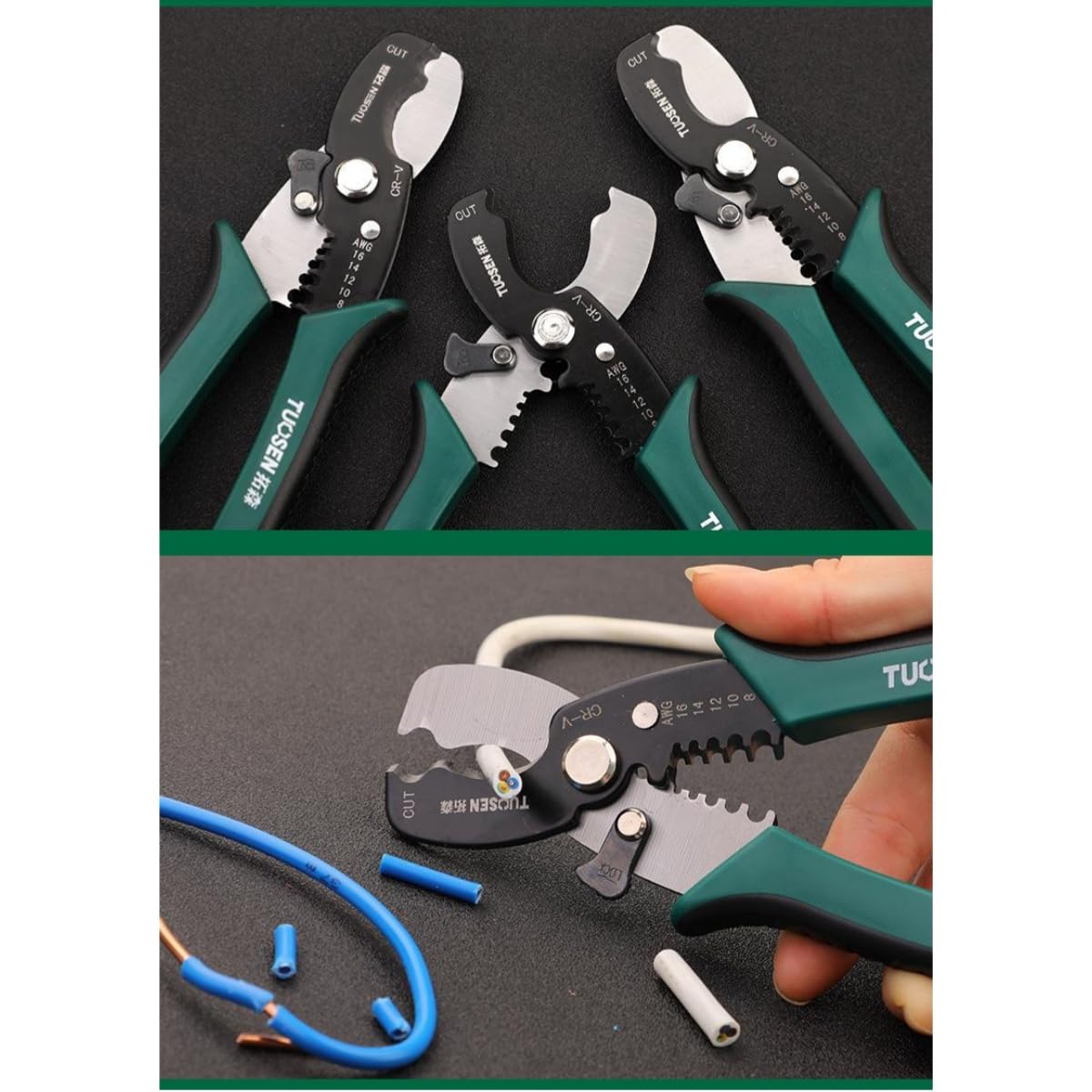 Wire Strippers Crimpers Cutter Pliers - Heavy Duty -4