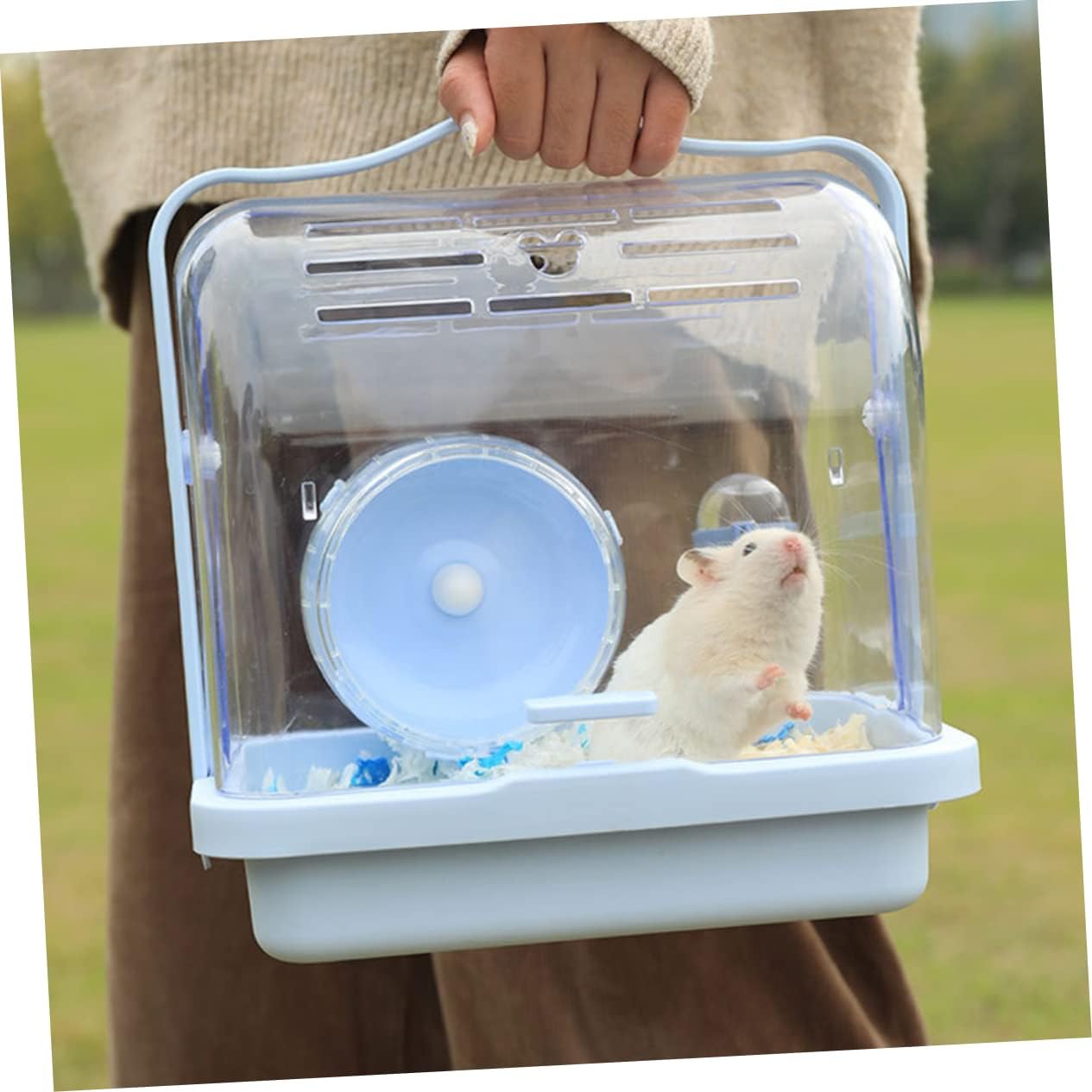 Pet Case Travel Hamster Cage Sturdy Comfortable for Outdoor Adventures