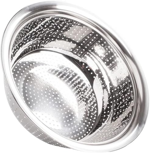 UPKOCH Colador de metal Colador de malla fina, 1 colador de acero inoxidable, colador de lavado de arroz, colador de metal, escurridor de frutas,