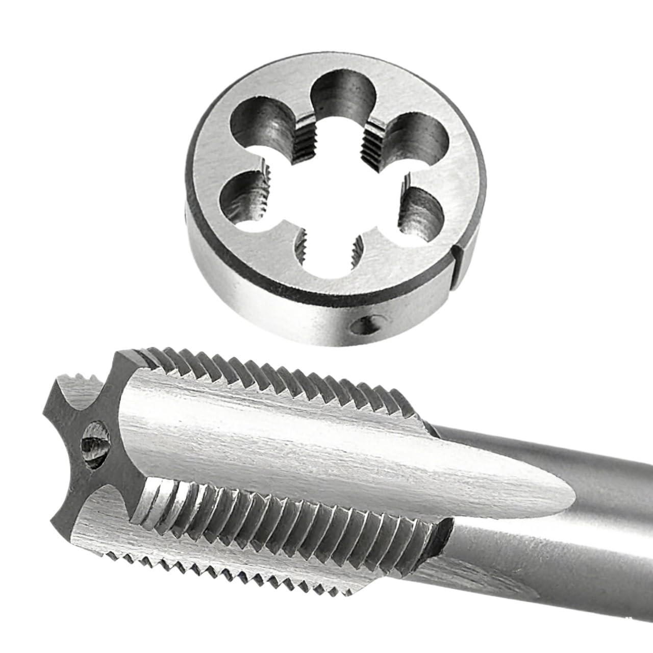 Zestaw gwintowników i narzynek metrycznych M23x1,5 mm - Narzędzie do frezowania gwintów ze stali szybkotnącej do metali, 1 szt.