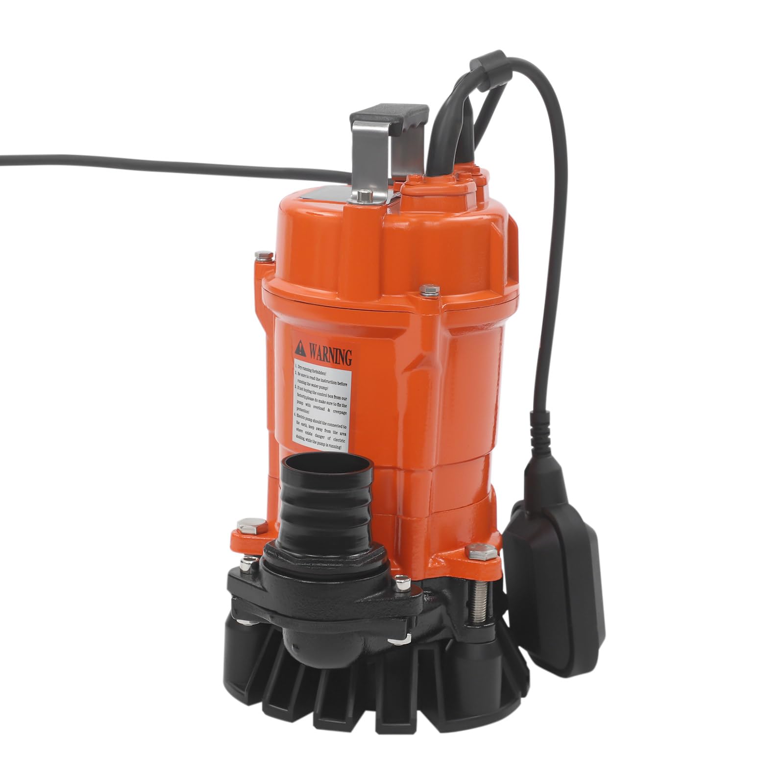 Pompa zanurzeniowa do brudnej wody, 550 W, 16 000 l/h, maks. wysokość tłoczenia 15 m, pompa do fekaliów, pompa do ścieków, pompa budowlana do brudnej wody, ścieków, fekaliów, 24 x 24 x 33,5 cm