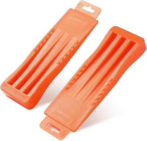 Miniatura 1 de Cuñas de tala de árboles, paquete de 2 cuñas para árboles con púas, equipo para cortar árboles de forma segura, caída, pandeo (2 x 8)