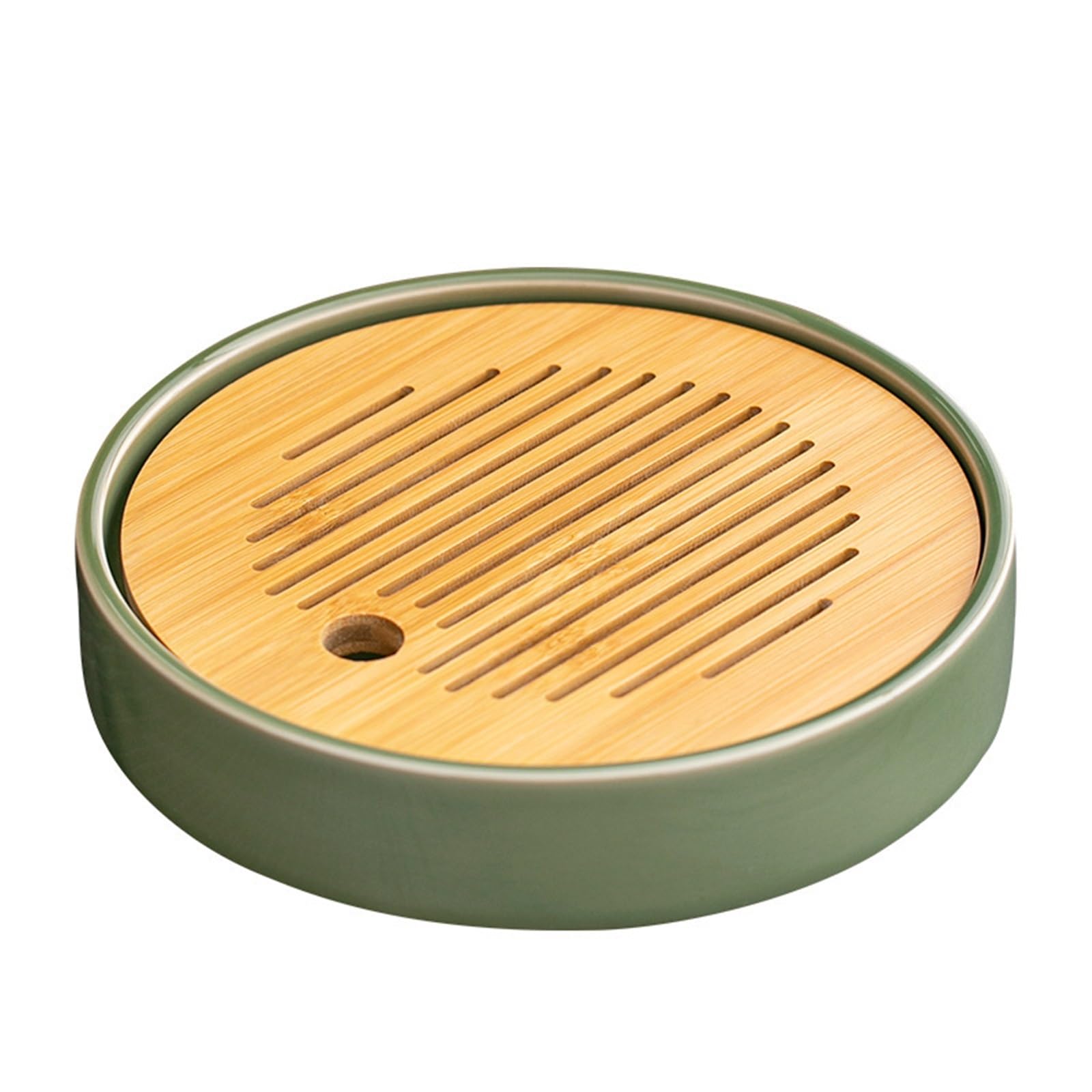 Mesa de Té Bandeja de Te Bandeja de té for almacenamiento de agua en el hogar, mesa de té pequeña for salón de oficina, juegos de té de kungfú, bandeja de té de cerámica seca Bandejas para Servir Comi