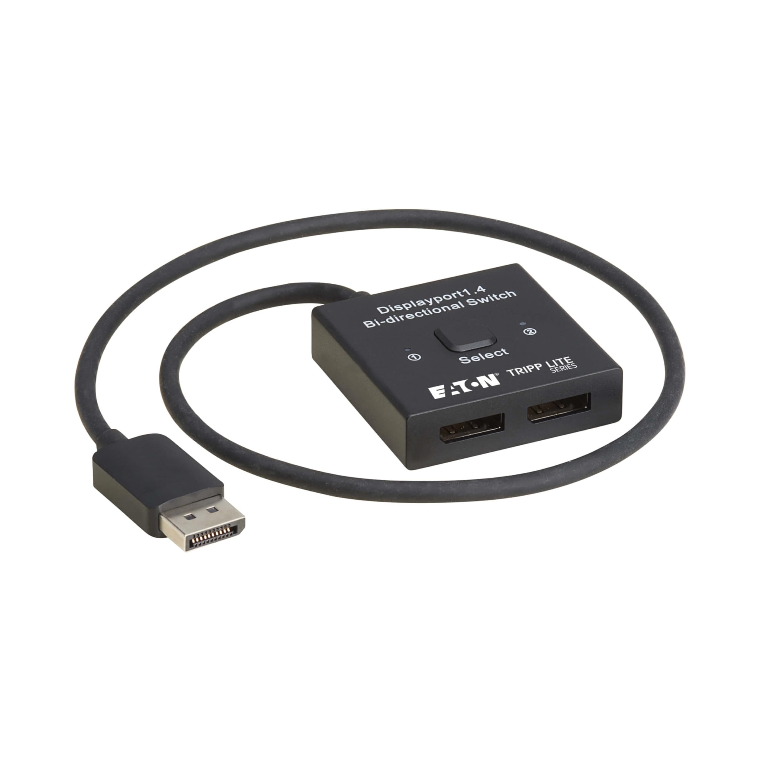 Tripp Lite Series 8K DisplayPort Switch, 2x1 Bi-Directional DisplayPort Splitter, 2 in 1 Out, Push Button Switch, No Software Needed, HDR, HDCP