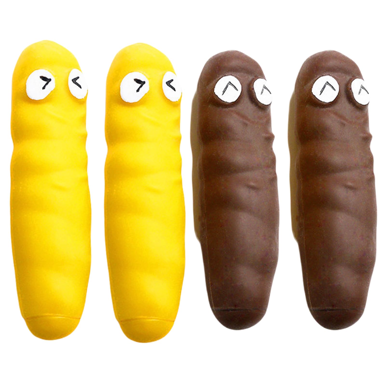 POPOYU 4P Stretchy Poo Sensory Toys,Poo Emoji Squishy Toy Squeeze Stretch Poop Funny Joke Gifts for Men Women,Fake Poop Stress Relief Toys Poo Games for Kids Christmas Birthday Gifts Party Bag Fillers