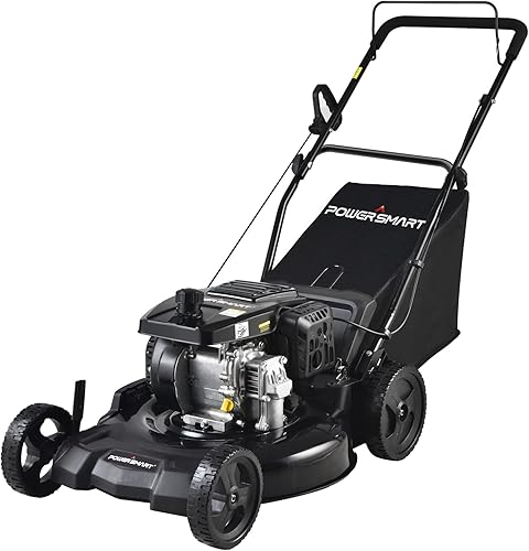 Miniatura 1 de PowerSmart 21-Inch 209CC 3-in-1 Push Gas Lawn Mower with Bagger, Black