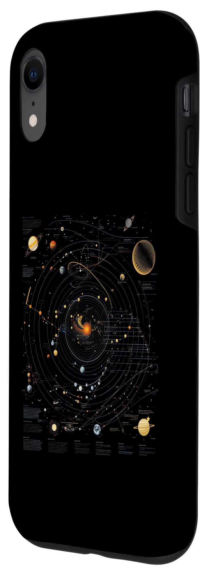 iPhone XR Solar System Infographic Poster Case - Image 2